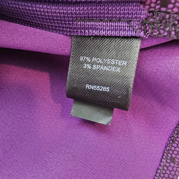 EXPRESS Women's V-Neck Short Sleeve Blouses Purple Blue Size XS - Picture 13 of 17